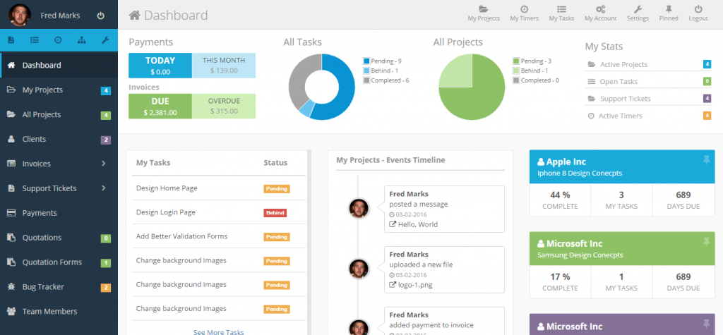 qa_freelance_dashboard_home_page