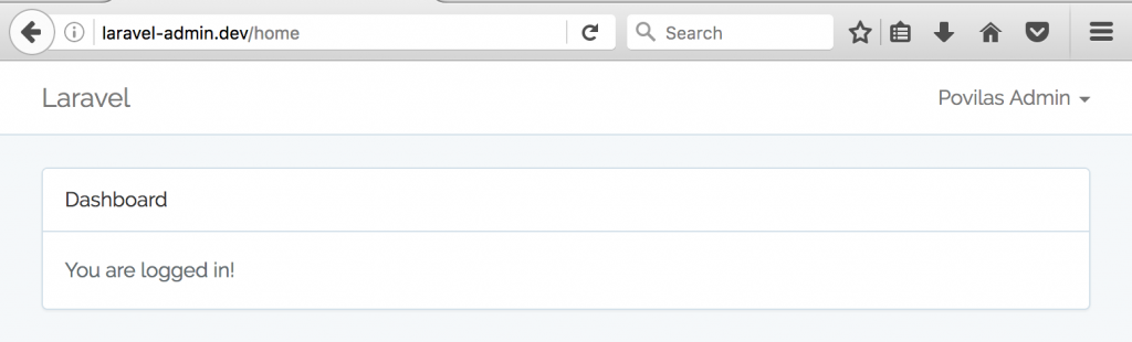 laravel dashboard