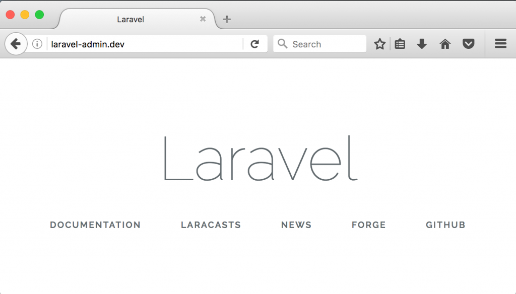 laravel homepage