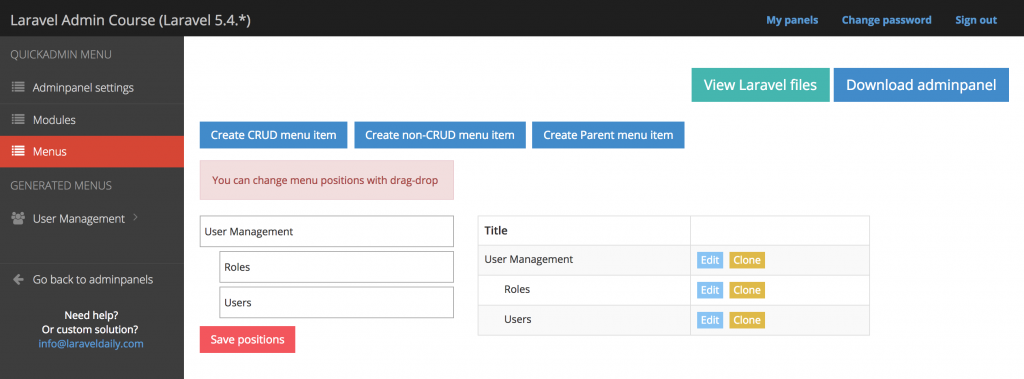 laravel admin panel 02