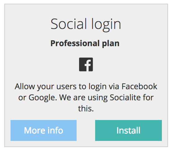 admin panel module social login