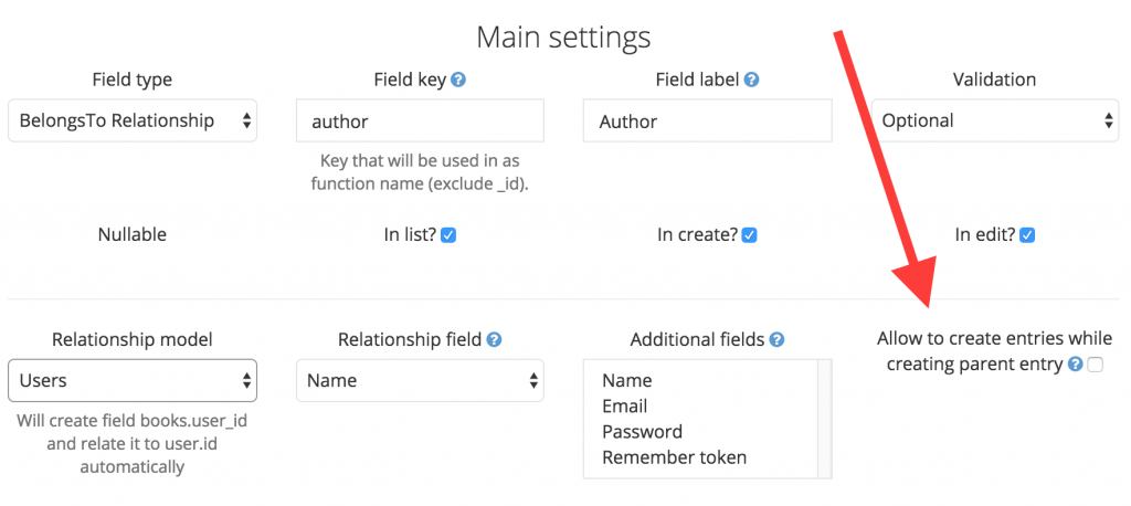 parent child laravel