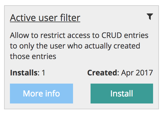 active user filter module