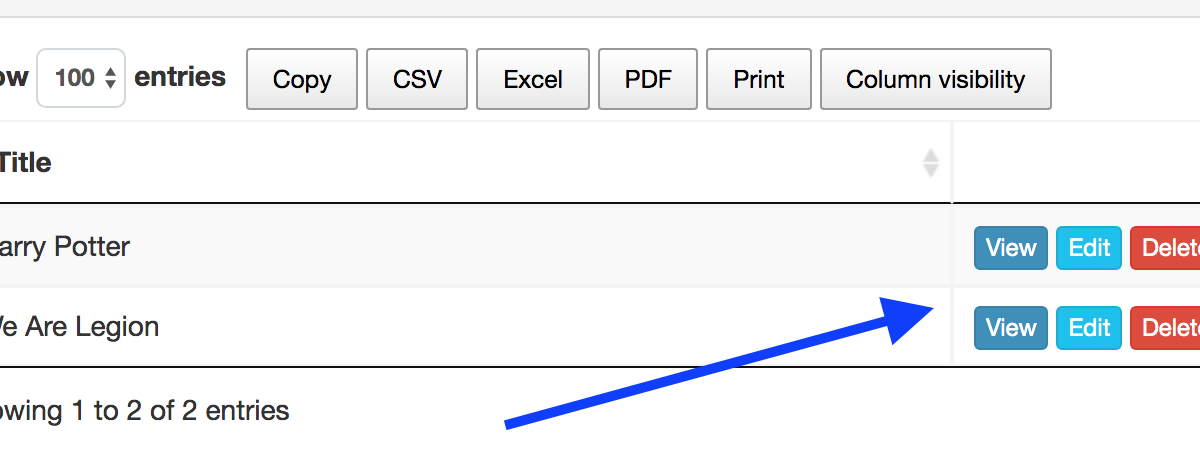 How To Customize View Edit Delete Buttons Column In AJAX Datatables 