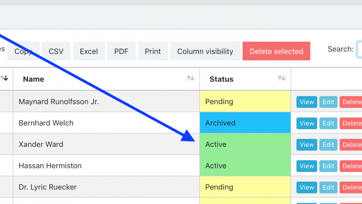 Laravel Datatables Màu nền là một thư viện rất hữu ích cho những ai muốn tạo bảng dữ liệu chuyên nghiệp trên trang web của mình. Hãy xem hình ảnh Laravel Datatables Màu nền này để tìm hiểu cách sử dụng và tùy chỉnh màu sắc của bảng dữ liệu của bạn.