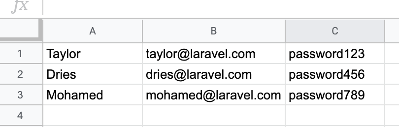 Laravel Users import CSV